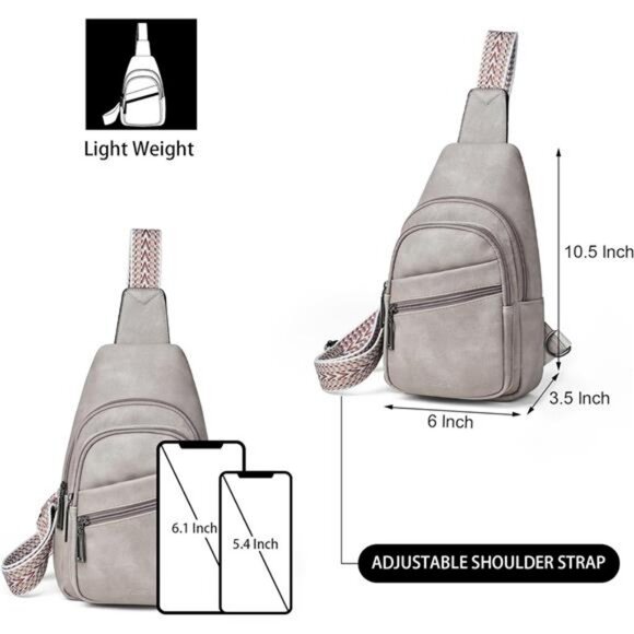 Sling Bag Crossbody Bags for Women Cross Body Fanny Packs Chest Sling Purses - Picture 3 of 7